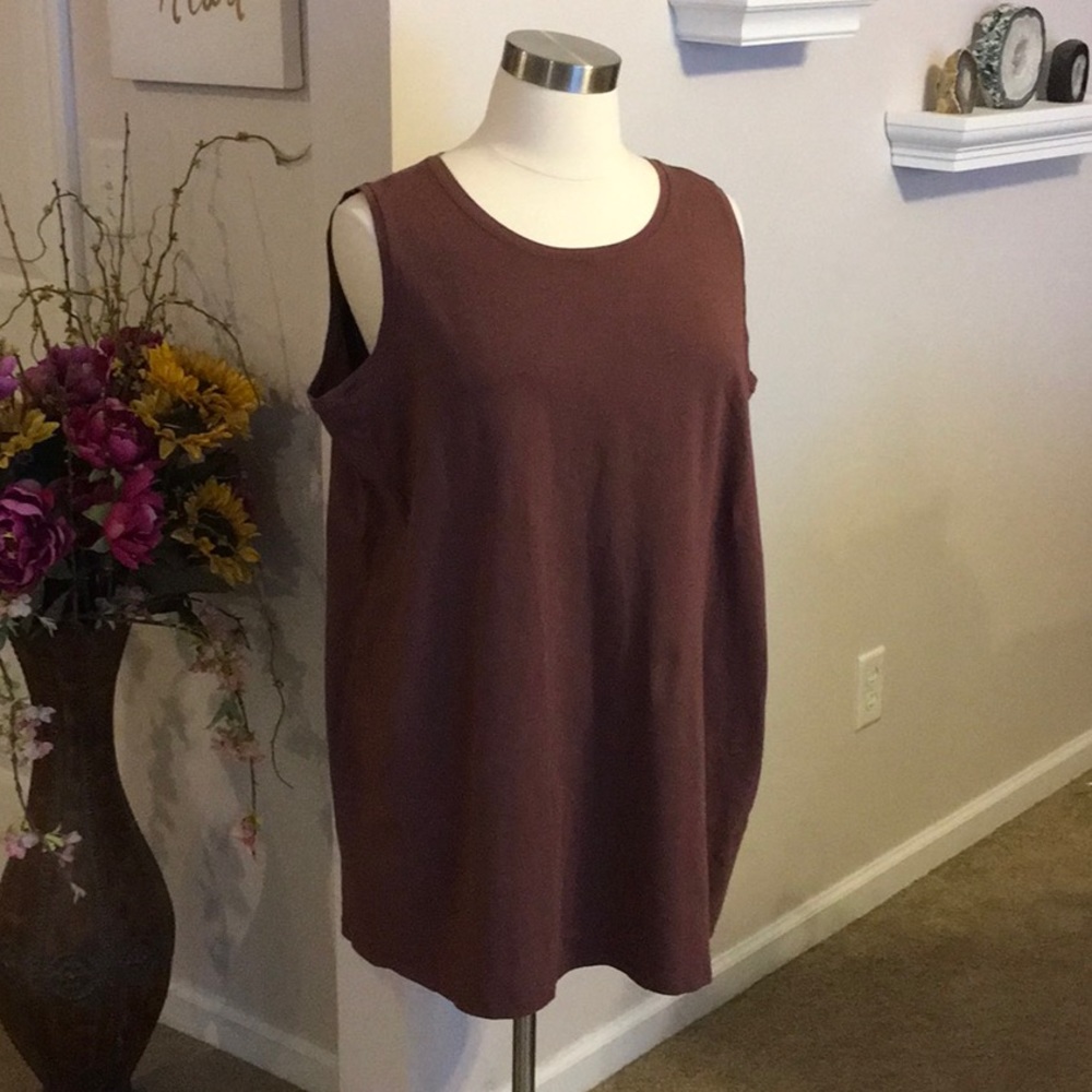 Eileen Fisher 2x Long Sleeveless Tunic